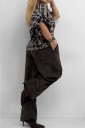 pantalone effetto velluto a costa velvet